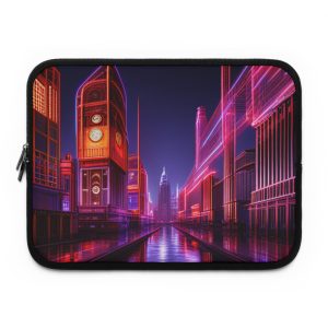 Neon Cityscape Laptop Sleeve